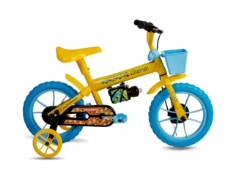 Bicicleta Minions R12 T9 Amarelo A26